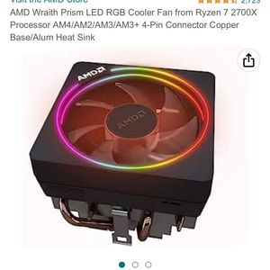 AMD Wraith Prism LED RGB Cooler Fan from Ryzen 7 2700X Processor AM4/AM2/AM3/AM3